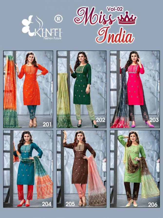 Kinti Miss India 2 Latest Festive Wear Top Pent And Dupatta Ready Made Collection
